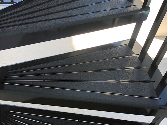 KiwiGrip used on a metal staircase