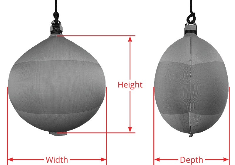 Fendertex Spherical Fender Dimensions