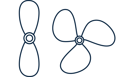 A fixed blade propeller disadvantage under sail