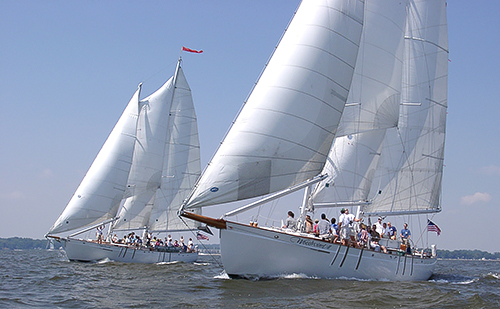 Staiysail schooner Woodwind II with Max-Prop automatic feathering propeller