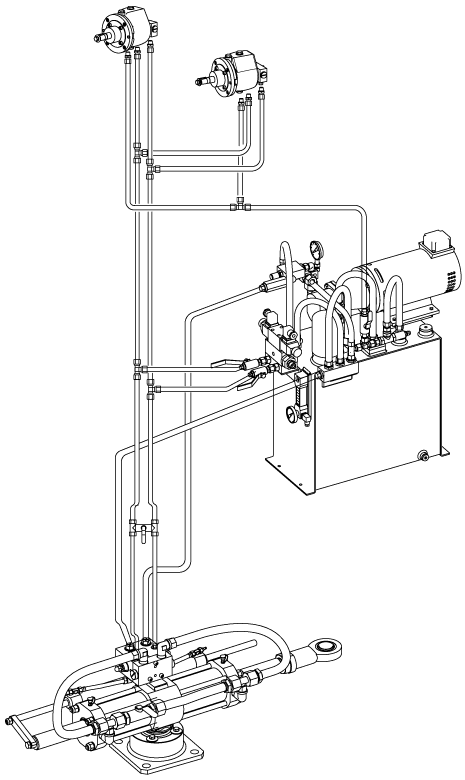 Layout of a double steering system